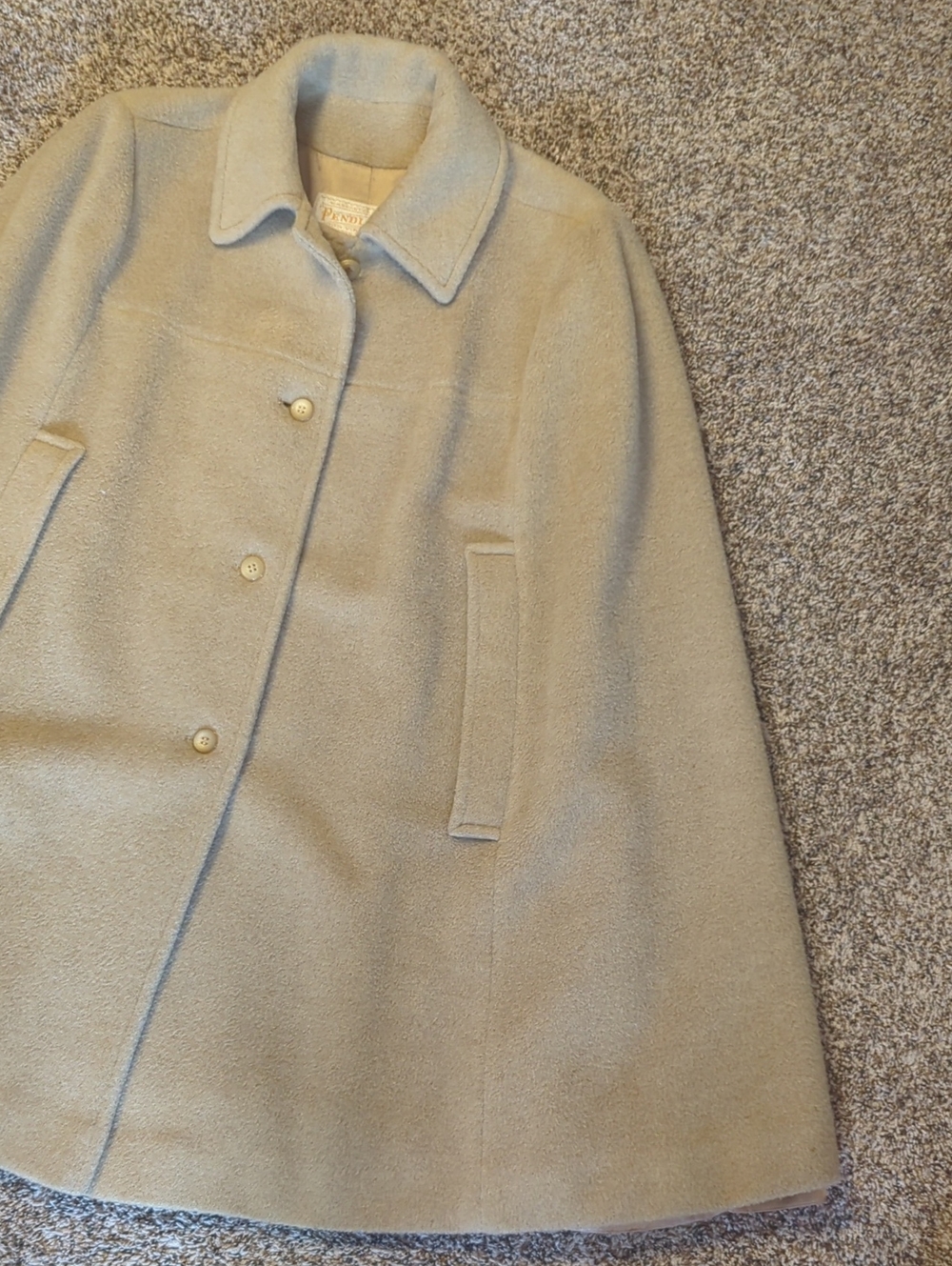 Pendleton Camel Wool Cape - Picture 3 of 9